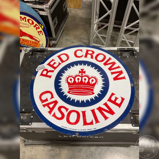 30”...... RED CROWN GASOLINE DOUBLE SIDED SIGN