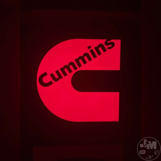 CUMMINS 24" SQUARE LIGHTED HANGABLE SIGN