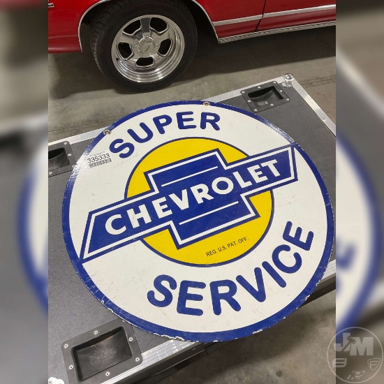 CHEVROLET SUPER SERVICE DOUBLE SIDED SIGN