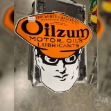 OILZUM MOTOR OILS LUBRICANTS PLASTIC SIGN