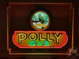 POLLY GAS NEON CANOPY SIGN ABSOLUTELY AN AWESOME ONE-OF-A-KIND PIECE,