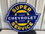 CHEVROLET SUPER SERVICE WALL HANGING SIGN
