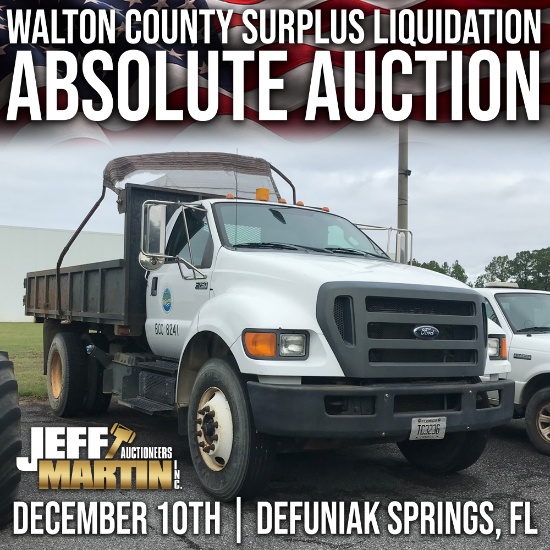 WALTON COUNTY FL SURPLUS LIQUIDATION AUCTION