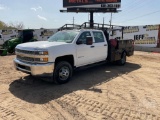 2019 CHEVROLET SILVERADO 3500HD BASE SINGLE AXLE CREW CAB 4X4 FLATBED TRUCK VIN: 1GB4KVCG4KF176975