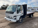 2007 ISUZU NPR SINGLE AXLE REGULAR CAB FLATBED TRUCK VIN: JALC4B16677003453