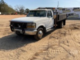 1992 FORD F-350 SINGLE AXLE REGULAR CAB FLATBED TRUCK VIN: 1FDKF37H2NNA84722