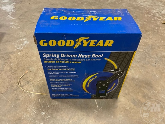 (UNUSED) GOODYEAR 3/8" X 50' SPRING DRIVEN AIR HOSE REEL