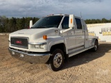 2007 GMC C4500 SINGLE AXLE CREW CAB FLATBED TRUCK VIN: 1GDE4E1207F409187