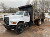 1997 FORD F-800 SINGLE AXLE DUMP TRUCK VIN: 1FDYF80E7VVA27200