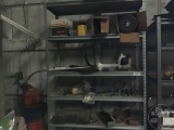 STORAGE RACK WITH MISC PARTS