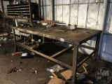 METAL SHOP TABLE WITH MISC CONTENTS, 8”......X4’......