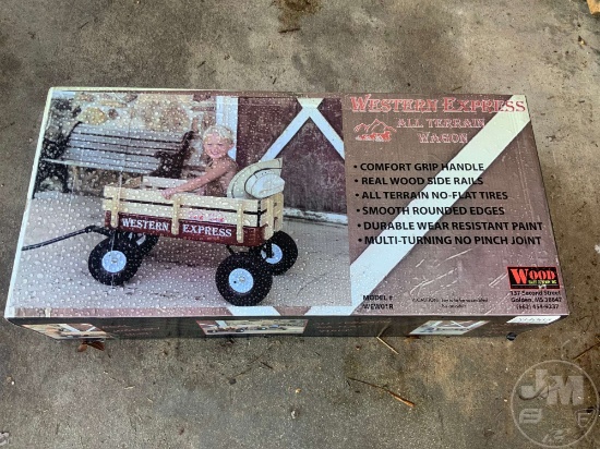 RED WESTERN EXPRESS ALL TERRAIN WAGON WITH NO-FLAT TIRES AND