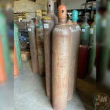 WELDING AND CUTTING GAS TANKS, QTY OF 5, VARIOUS SIZES