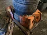 PALLET OF 6 TIRES, NO MATCHING SETS AND TIRE CHALKS