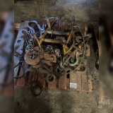 PALLET OF SHACKLES AND HOOKS FOR CRANE