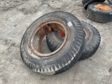 QTY 2 TIRES, 10.00-22, 10.00-20