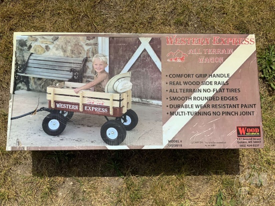 RED WESTERN EXPRESS ALL TERRAIN WAGON WITH NO-FLAT TIRES AND