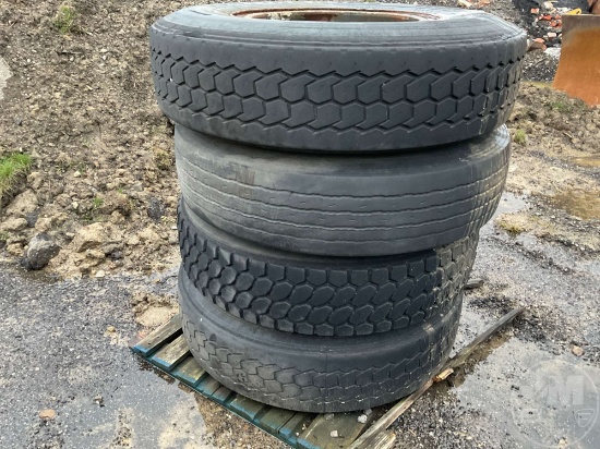 FOUR (4) TIRES SIZE 11R22.5