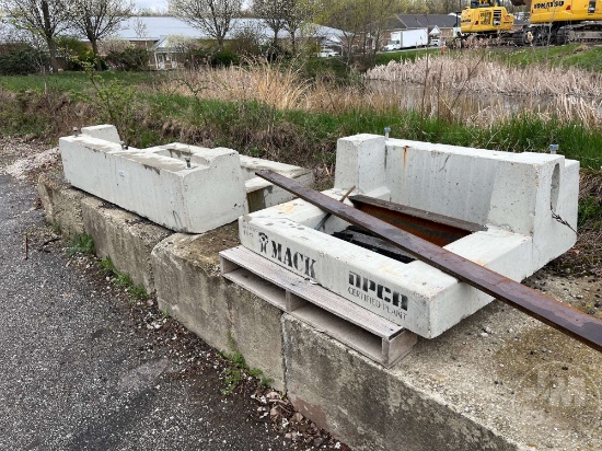 QTY (2) TWO CONCRETE PRECAST WITH STEEL BEAM