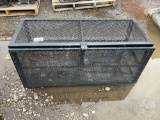 GRATED TOOL BOX FOR COMMERCIAL TRUCK UNDERCARRIAGE
