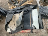 PALLET OF BUMPERS AND MUD FLAPS