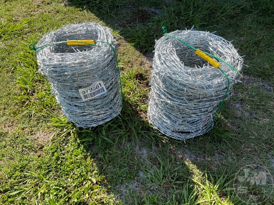 LOT OF (2) TWO ROLLS OF BARBED WIRE