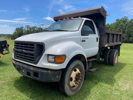 2001 FORD F-650 S DUMP TRUCK VIN: 3FDNF65H11MA72339