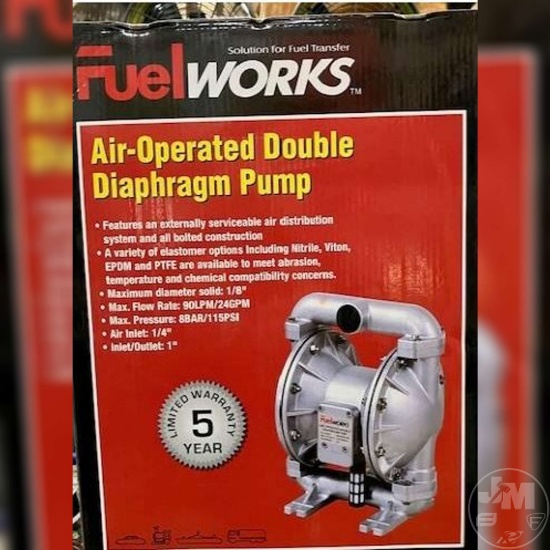 FUEL WORKS AIR OPERATED DIAPHRAGM FUEL TRANSFER PUMP 24 GPM