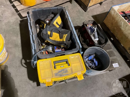 PALLET OF WRENCHES,PAINTING SUPPLIES,WIRE WHEELS, AND HARDWARE