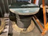 SPOOL OF 5/8”...... WIRE ROPE, APPROX. 350’......, 450’......+/-