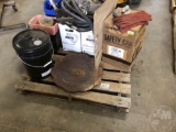PALLET OF SAFETY CAN,FUEL NOZZLE, AND ENGINE OIL