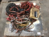 PALLET OF JUMPER CABLES,W/T QTY(2) FLASH LIGHTS