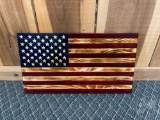 WOODEN AMERICAN FLAG 24