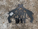 GUN 911 BLACK METAL SIGN