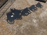 HORSE AND BUGGY METAL SIGN