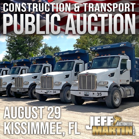 Jeff Martin Auctioneers Inc. Auction Catalog KISSIMMEE FLORIDA CONST