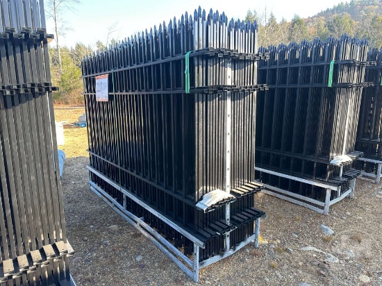 10FT WROUGHT IRON SITE FENCE, 7FT(H)X 10FT(L), 22 PCS PANELS/
