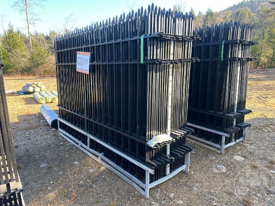10FT WROUGHT IRON SITE FENCE, 7FT(H)X 10FT(L), 22 PCS PANELS/