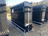 10FT WROUGHT IRON SITE FENCE, 7FT(H)X 10FT(L), 22 PCS PANELS/