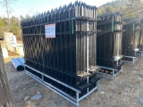 10FT WROUGHT IRON SITE FENCE, 7FT(H)X 10FT(L), 22 PCS PANELS/
