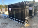 10FT WROUGHT IRON SITE FENCE, 7FT(H)X 10FT(L), 22 PCS PANELS/