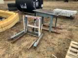 DAYTON PALLET JACK, WORK TABLE, TIRE ROTATOR JACK