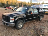 2008 FORD F-250 SINGLE AXLE CREW CAB FLATBED TRUCK VIN: 1FTSW20558ED38328