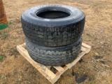 QTY OF (2) 385/65R22.5 TIRES