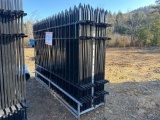 10FT WROUGHT IRON SITE FENCE, 7FT(H)X 10FT(L), 22 PCS PANELS/