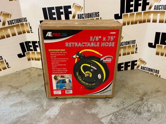 UNUSED ATE PRO 3/8 IN. X 75 FT RETRACTABLE AIR HOSE