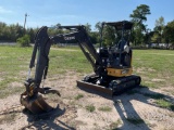 2019 JOHN DEERE 26G MINI EXCAVATOR SN: 1FF026GXHJK263871