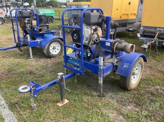 2020 PPSI 4DD-TR-YP DOUBLE DIAPHRAGM 4" PORTABLE PUMP SN: 4DD1195