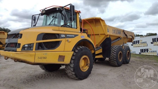 2019 VOLVO A25G 6X6 ARTICULATED DUMP TRUCK SN: VCE0A25GE00742361