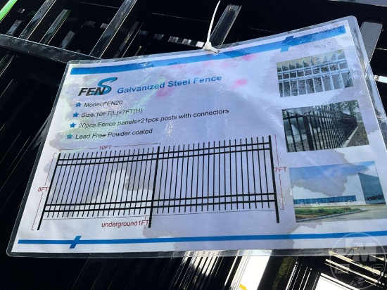 2023 FENS FEN20 10' X 7' GALVANIZED STEEL FENCE, (20)